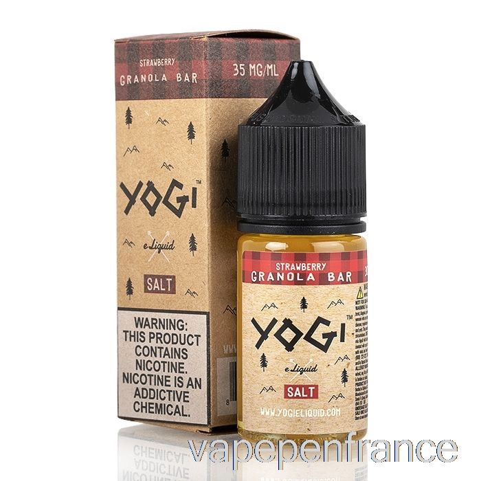 Barre Granola à La Fraise - E-liquide Aux Sels De Yogi - Stylo Vape 30 Ml 35 Mg